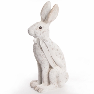 Dekoracja ceramiczna ZAJĄC 54x17x24 biały
