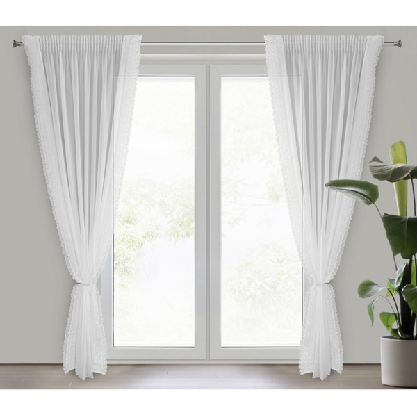 Firana gotowa LUISA 140x270 biały - obrazek 4
