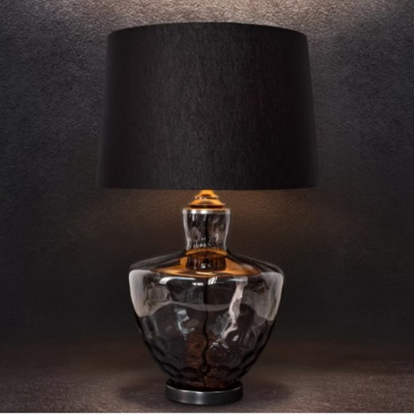 Lampa dekoracyjna ADELINE 30 x 30 x 74 cm czarna - obrazek 2