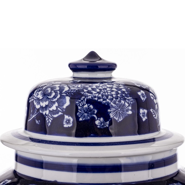 Pojemnik ceramiczny AMFORA2 47 x 25 x 25 cm niebieski+biały - obrazek 3